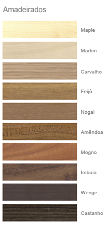 mostruario de cores